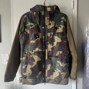 Analog Camouflage Hooded winter coat